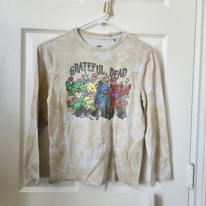 Grateful Dead Long Sleeve Shirt - Tan Tie Dye